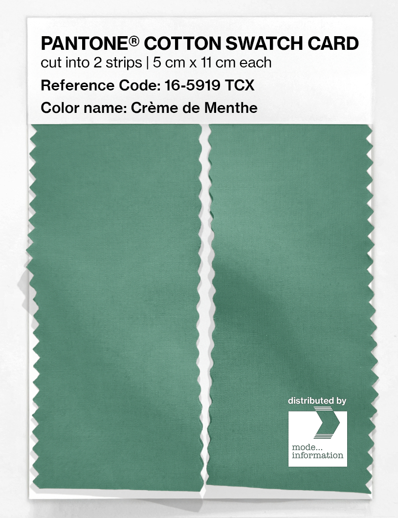 Product image 2 of the product “PANTONE® COTTON SWATCH CARD 16-5919 TCX Crème de Menthe ”