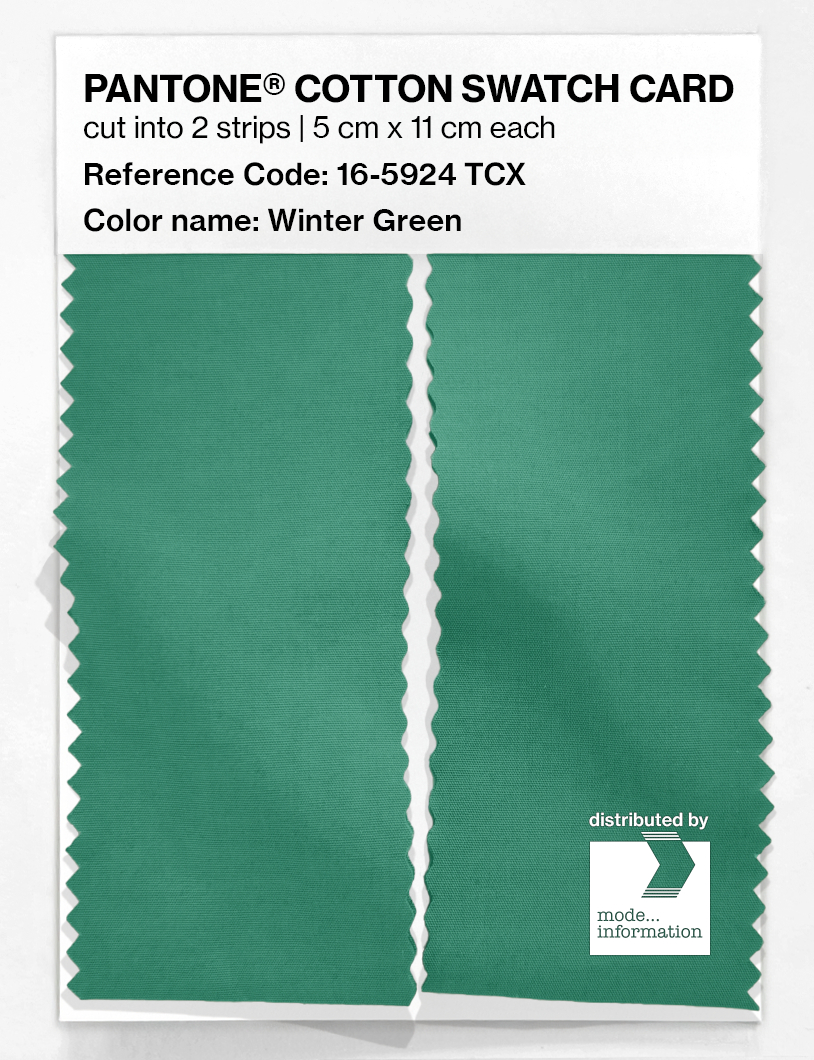 Product image 2 of the product “PANTONE® COTTON SWATCH CARD 16-5924 TCX Winter Green ”