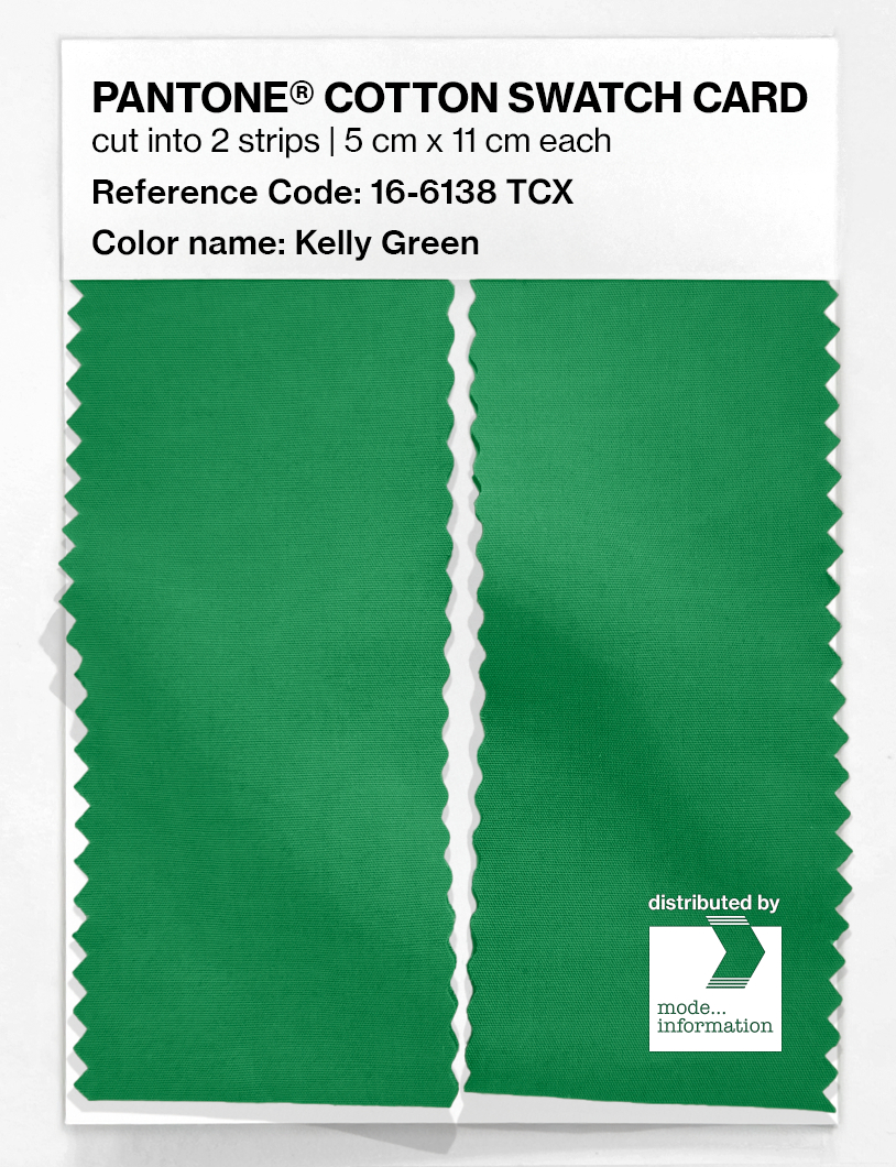 Product image 2 of the product “PANTONE® COTTON SWATCH CARD 16-6138 TCX Kelly Green ”