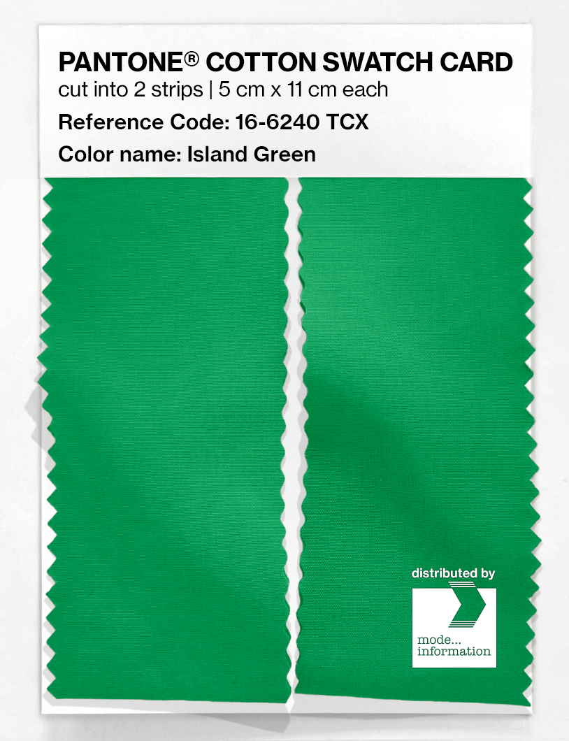 Artikelbild 2 des Artikels “PANTONE® COTTON SWATCH CARD 16-6240 TCX Island Green “