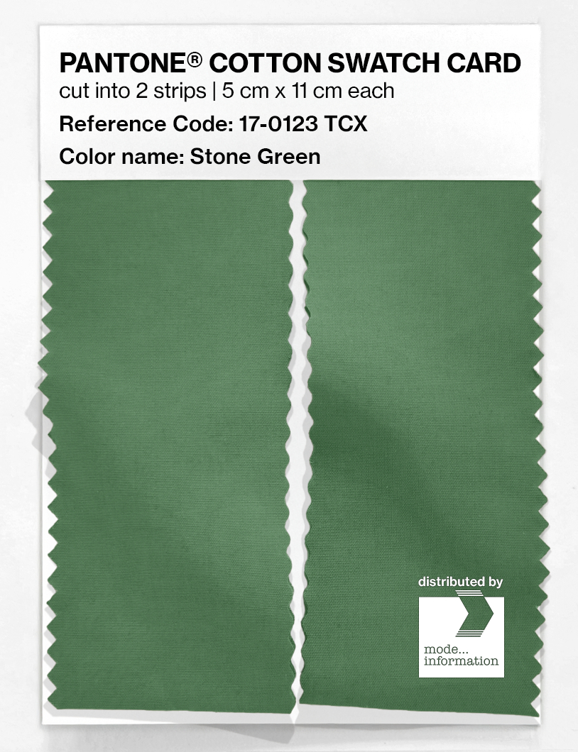 Artikelbild 2 des Artikels “PANTONE® COTTON SWATCH CARD 17-0123 TCX Stone Green “