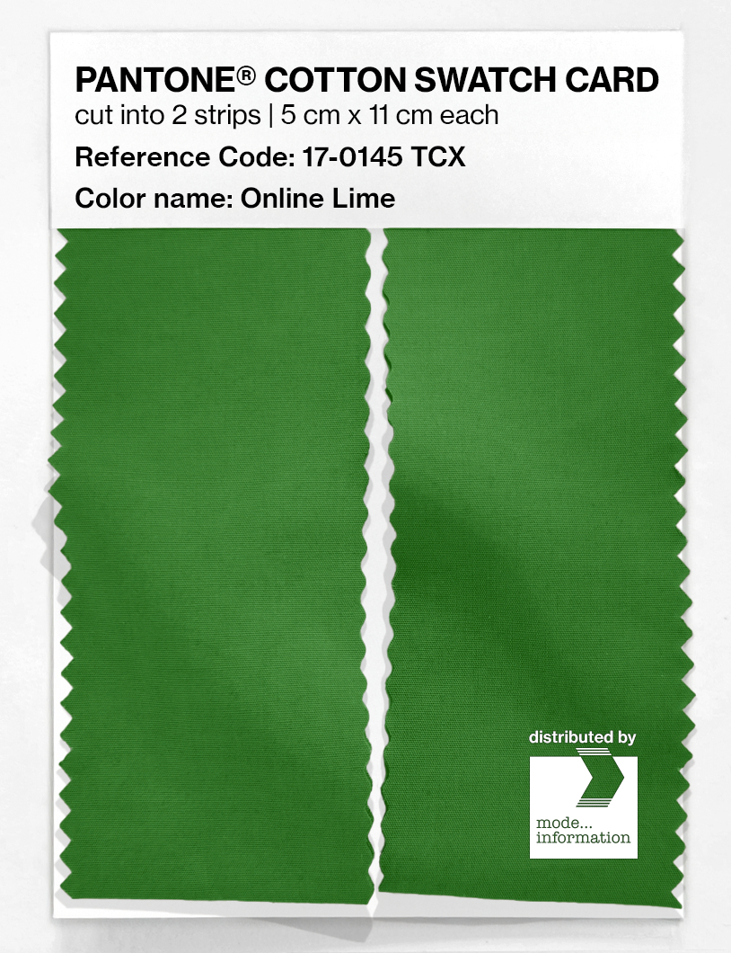 Product image 2 of the product “PANTONE® COTTON SWATCH CARD 17-0145 TCX Online Lime ”