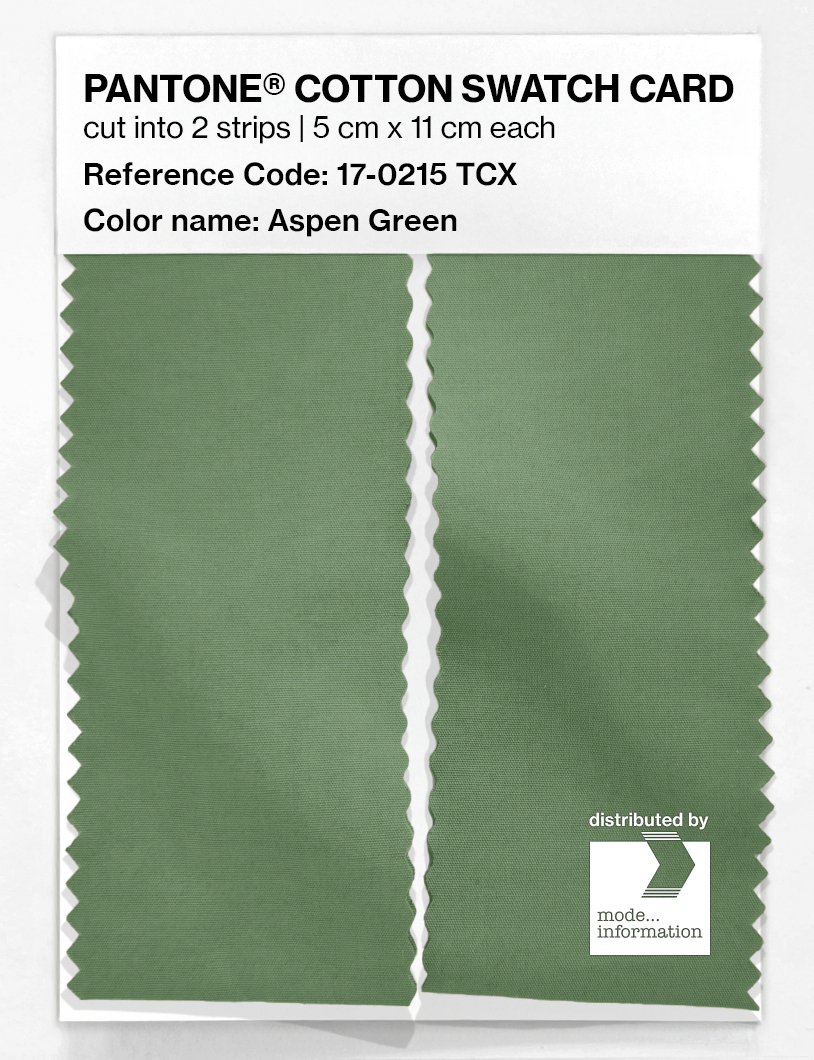 Product image 2 of the product “PANTONE® COTTON SWATCH CARD 17-0215 TCX Aspen Green ”