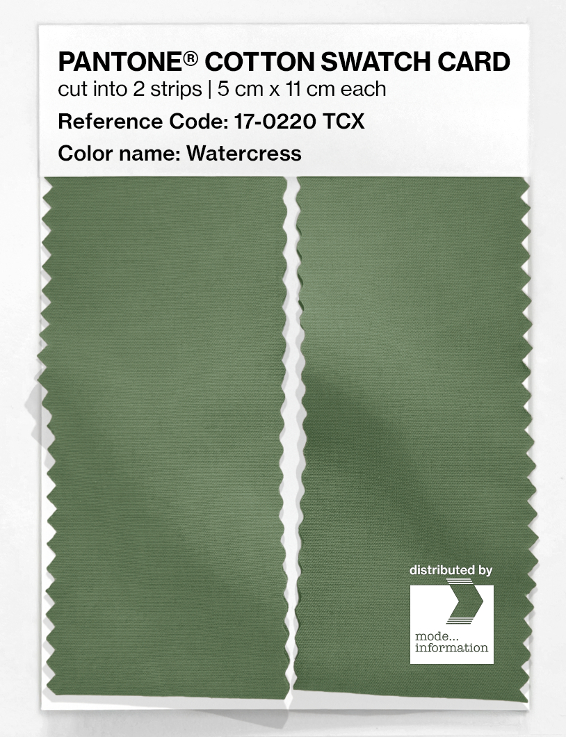 Product image 2 of the product “PANTONE® COTTON SWATCH CARD 17-0220 TCX Watercress ”