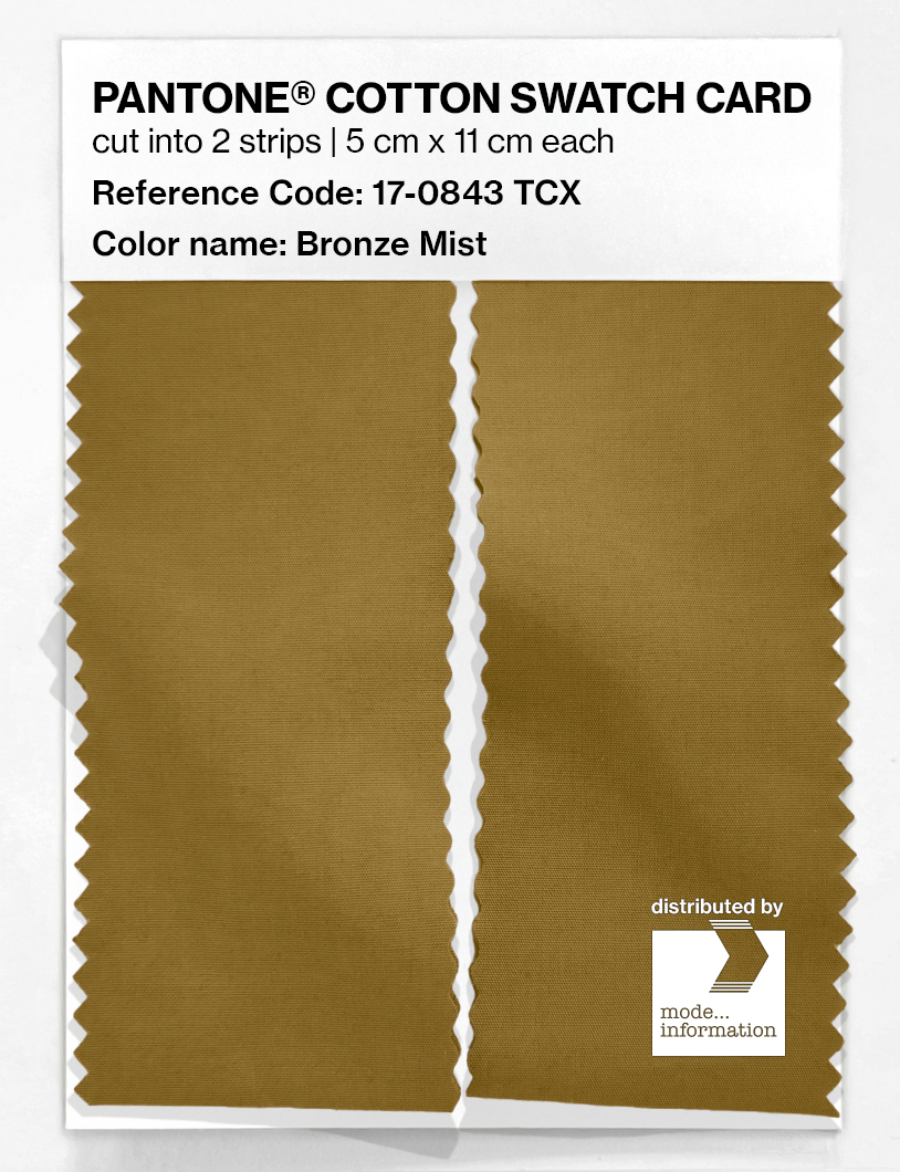 Product image 2 of the product “PANTONE® COTTON SWATCH CARD 17-0843 TCX Bronze Mist ”