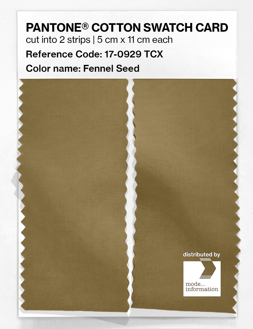 Product image 2 of the product “PANTONE® COTTON SWATCH CARD 17-0929 TCX Fennel Seed ”