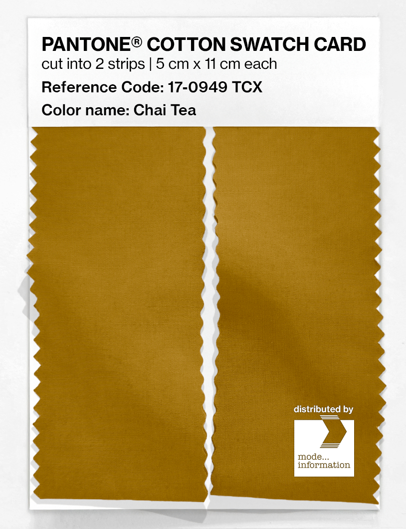 Product image 2 of the product “PANTONE® COTTON SWATCH CARD 17-0949 TCX Chai Tea ”