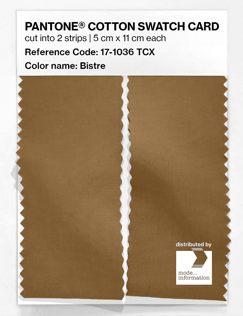 Product image 2 of the product “PANTONE® COTTON SWATCH CARD 17-1036 TCX Bistre ”