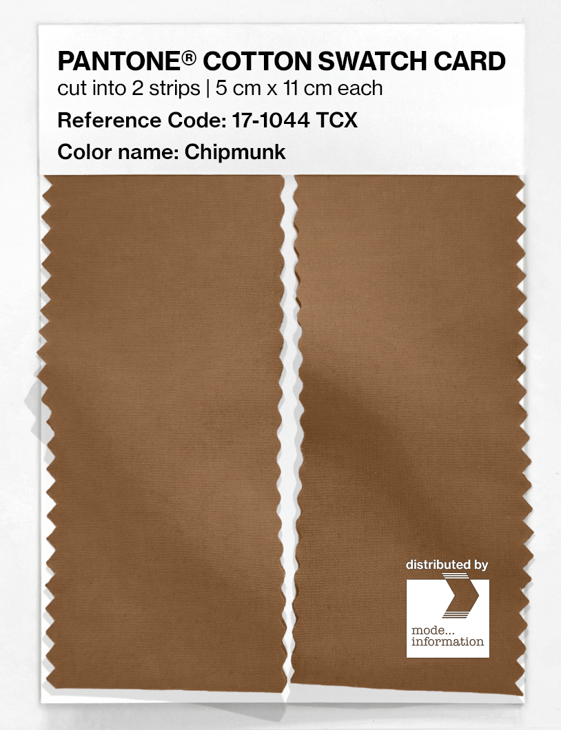 Product image 2 of the product “PANTONE® COTTON SWATCH CARD 17-1044 TCX Chipmunk ”