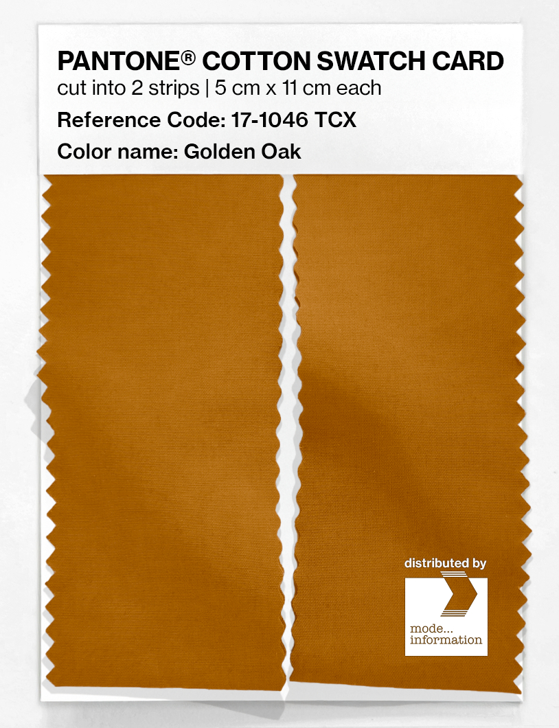 Product image 2 of the product “PANTONE® COTTON SWATCH CARD 17-1046 TCX Golden Oak ”