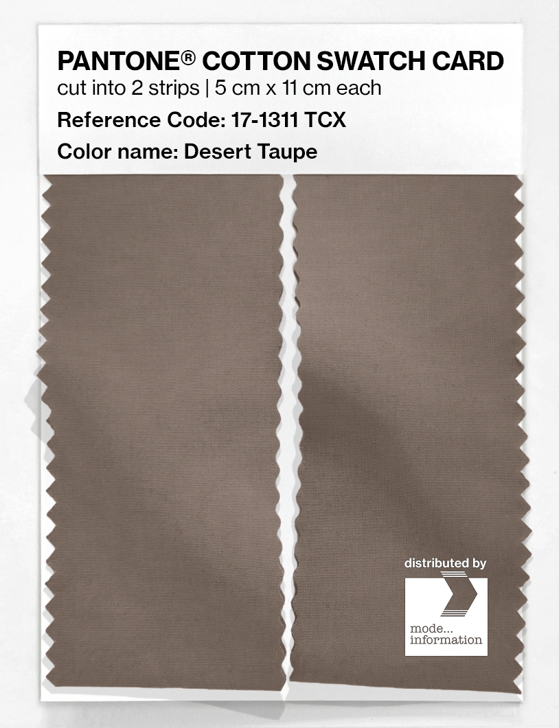 Product image 2 of the product “PANTONE® COTTON SWATCH CARD 17-1311 TCX Desert Taupe ”