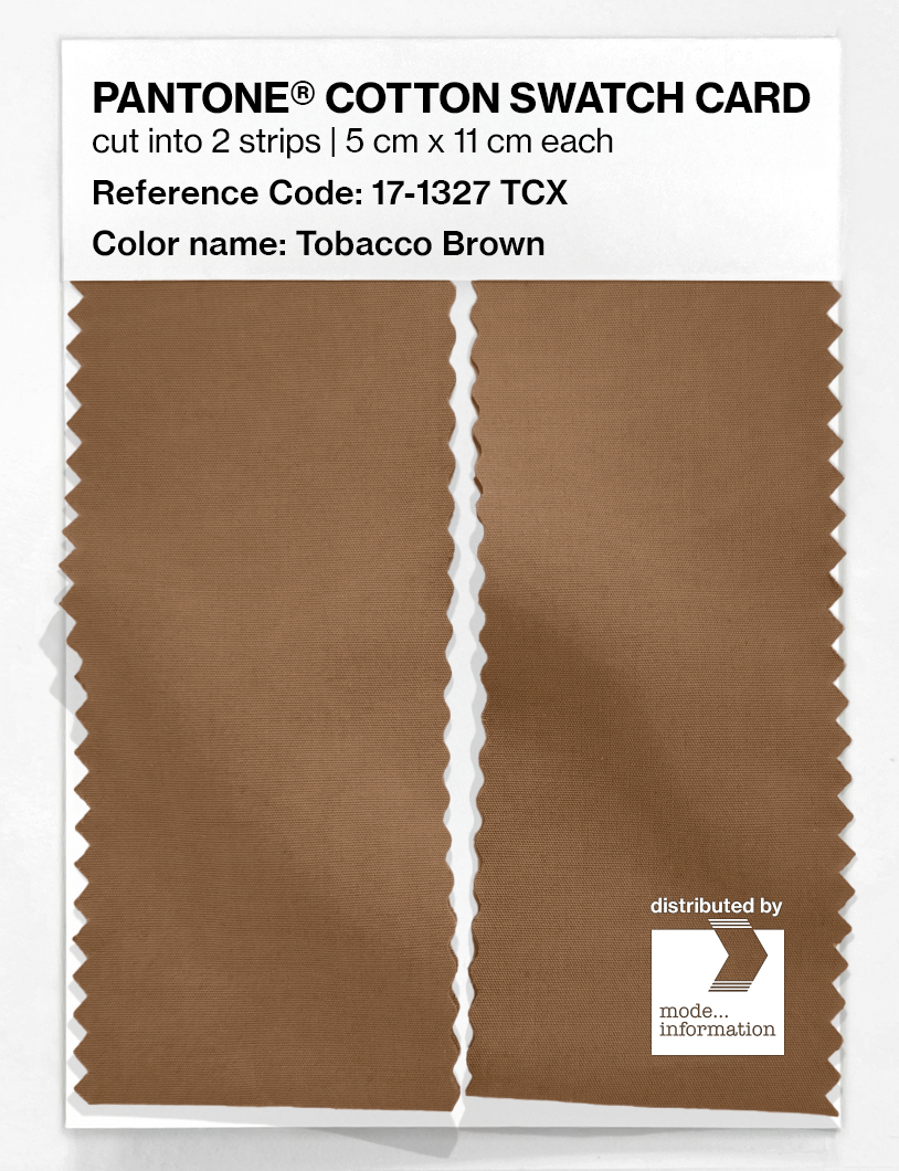Product image 2 of the product “PANTONE® COTTON SWATCH CARD 17-1327 TCX Tobacco Brown ”