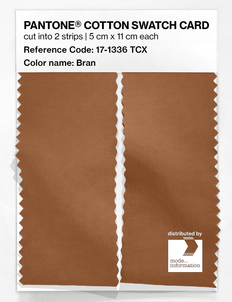 Product image 2 of the product “PANTONE® COTTON SWATCH CARD 17-1336 TCX Bran ”