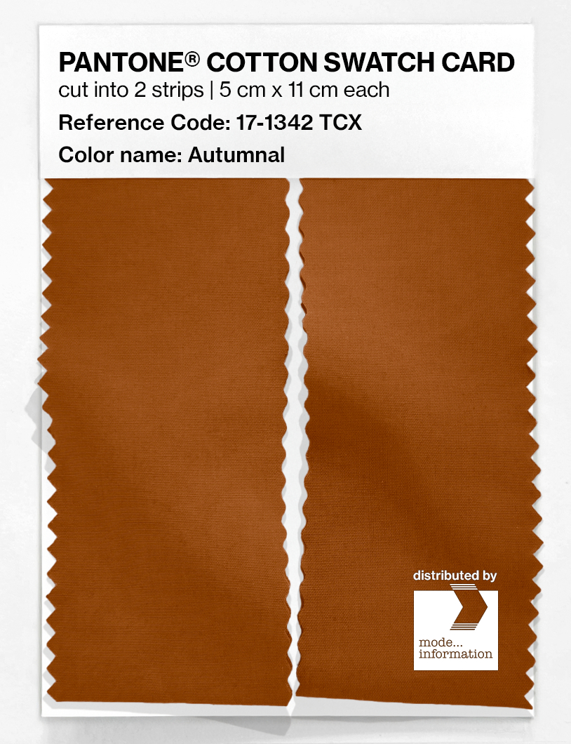 Product image 2 of the product “PANTONE® COTTON SWATCH CARD 17-1342 TCX Autumnal ”