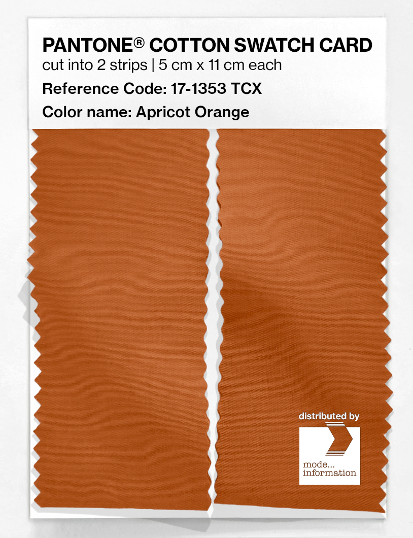 Product image 2 of the product “PANTONE® COTTON SWATCH CARD 17-1353 TCX Apricot Orange ”