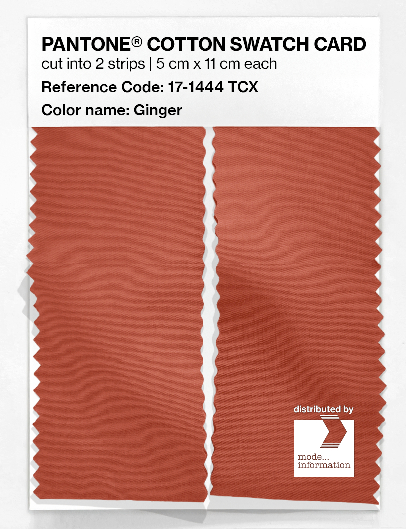 Product image 2 of the product “PANTONE® COTTON SWATCH CARD 17-1444 TCX Ginger ”
