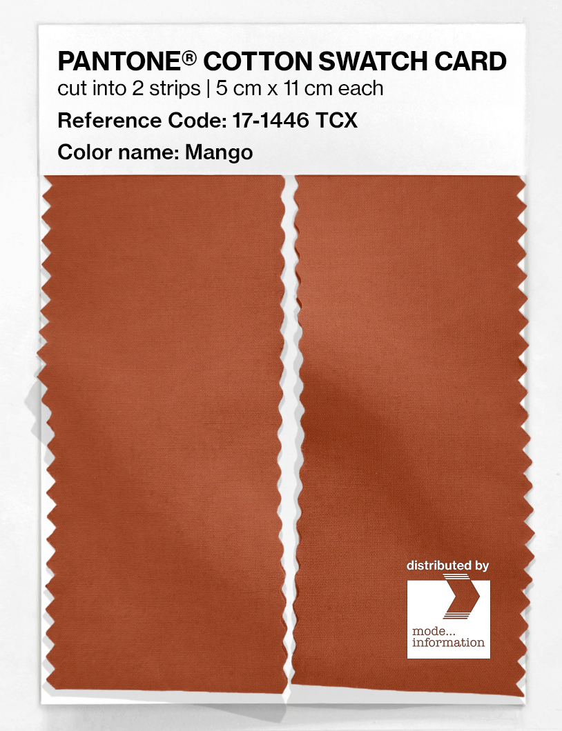 Product image 2 of the product “PANTONE® COTTON SWATCH CARD 17-1446 TCX Mango ”