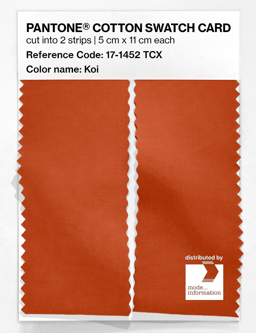 Product image 2 of the product “PANTONE® COTTON SWATCH CARD 17-1452 TCX Koi ”