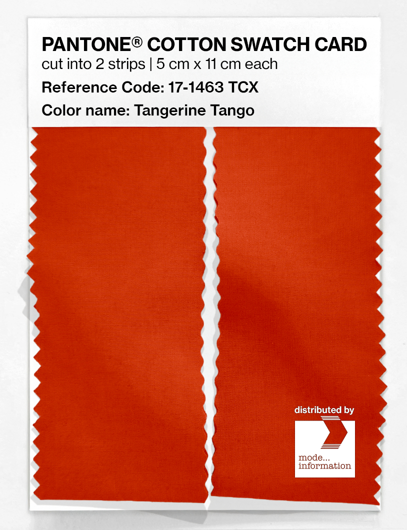 Product image 2 of the product “PANTONE® COTTON SWATCH CARD 17-1463 TCX Tangerine Tango ”