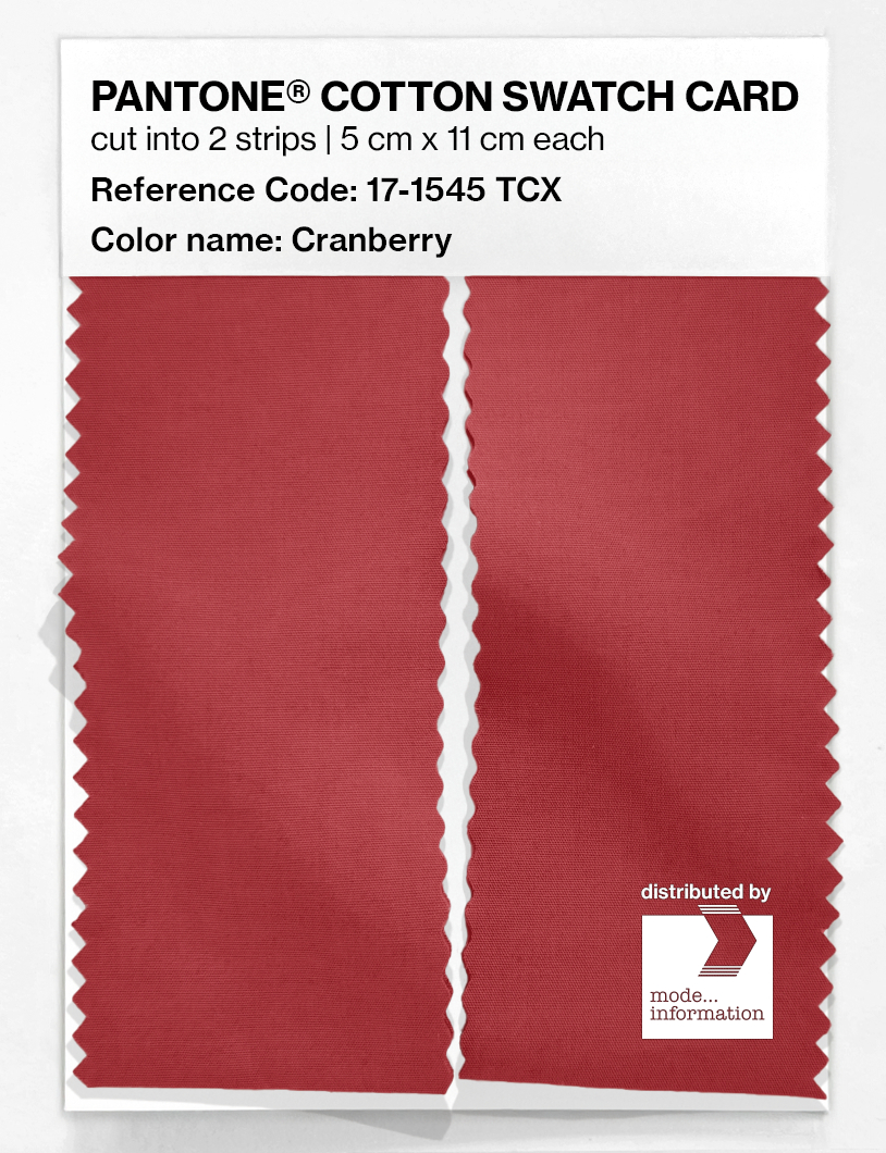 Product image 2 of the product “PANTONE® COTTON SWATCH CARD 17-1545 TCX Cranberry ”