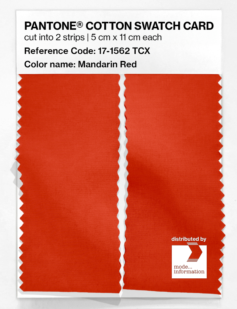 Artikelbild 2 des Artikels “PANTONE® COTTON SWATCH CARD 17-1562 TCX Mandarin Red “