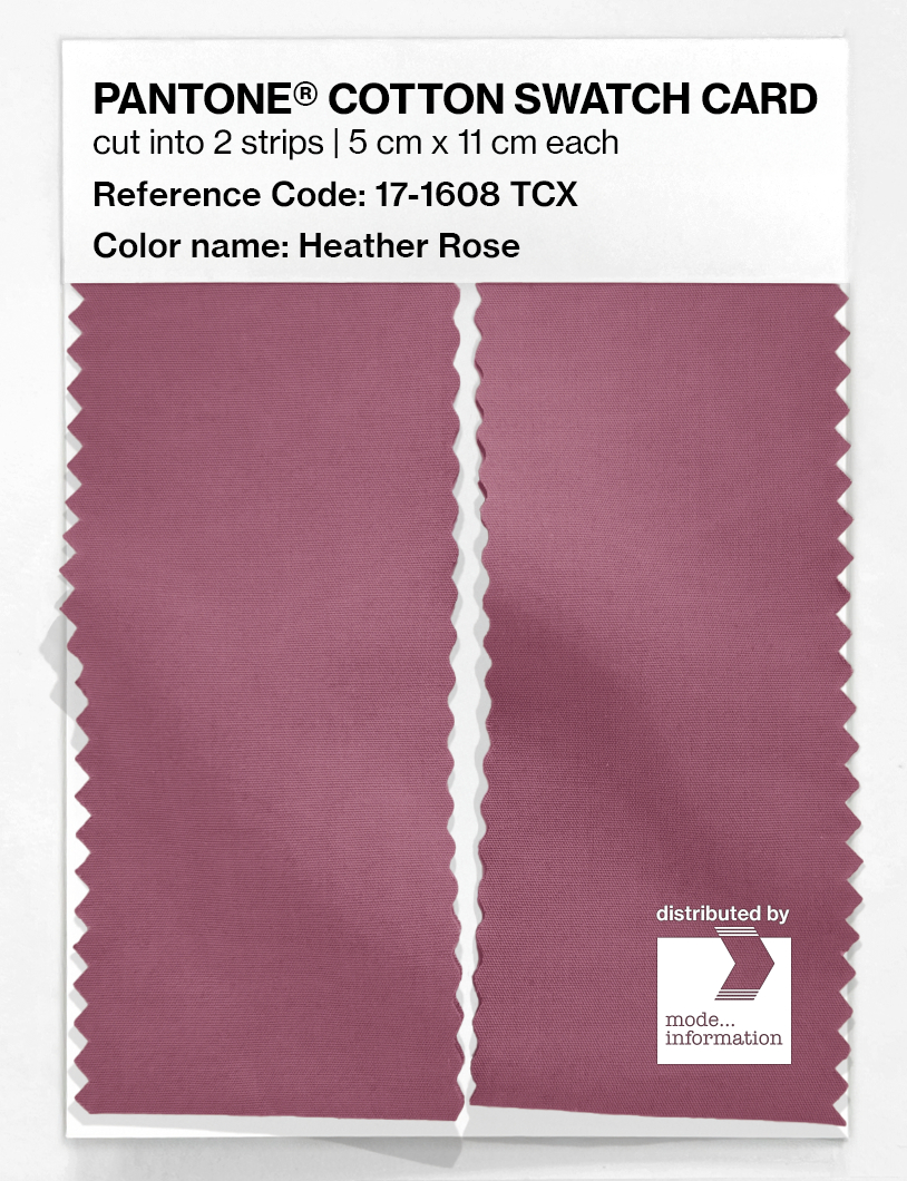 Product image 2 of the product “PANTONE® COTTON SWATCH CARD 17-1608 TCX Heather Rose ”