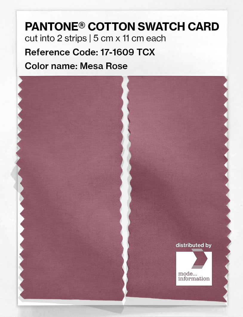 Product image 2 of the product “PANTONE® COTTON SWATCH CARD 17-1609 TCX Mesa Rose ”