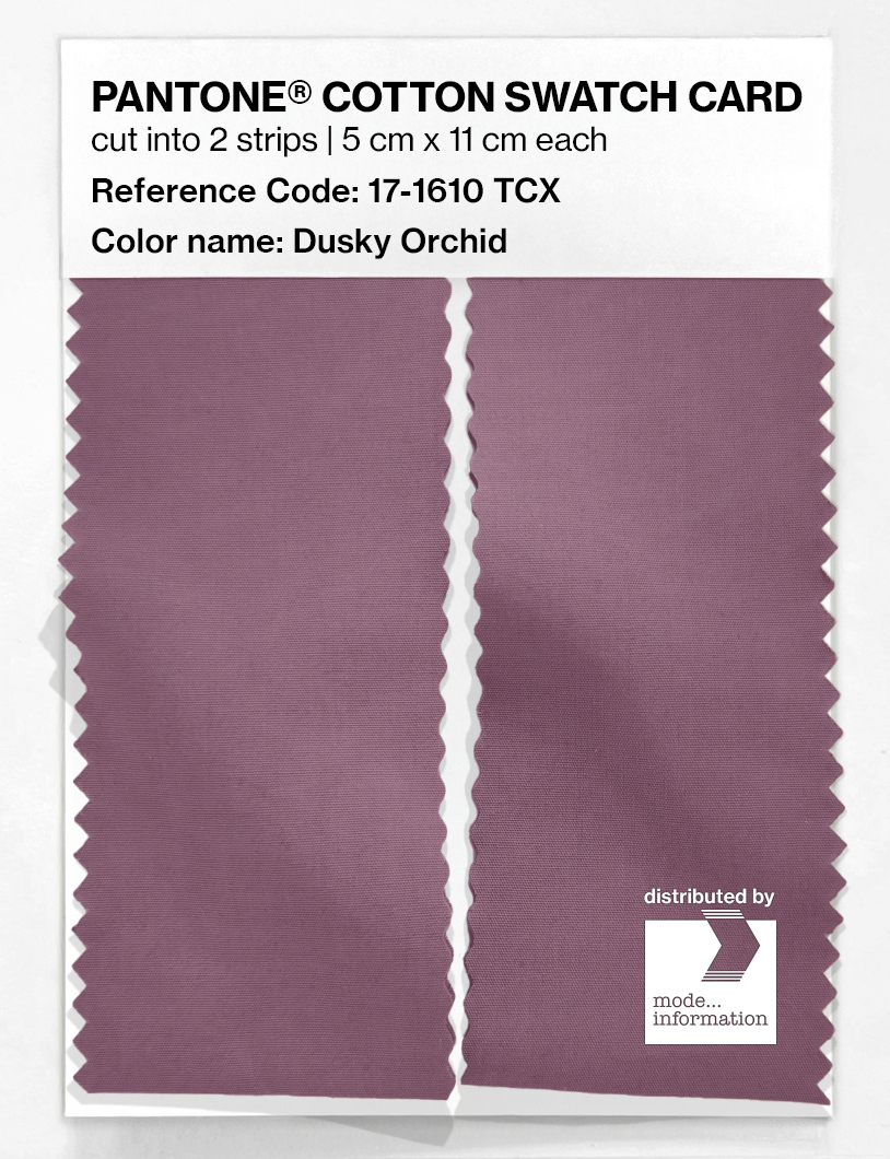 Product image 2 of the product “PANTONE® COTTON SWATCH CARD 17-1610 TCX Dusky Orchid ”