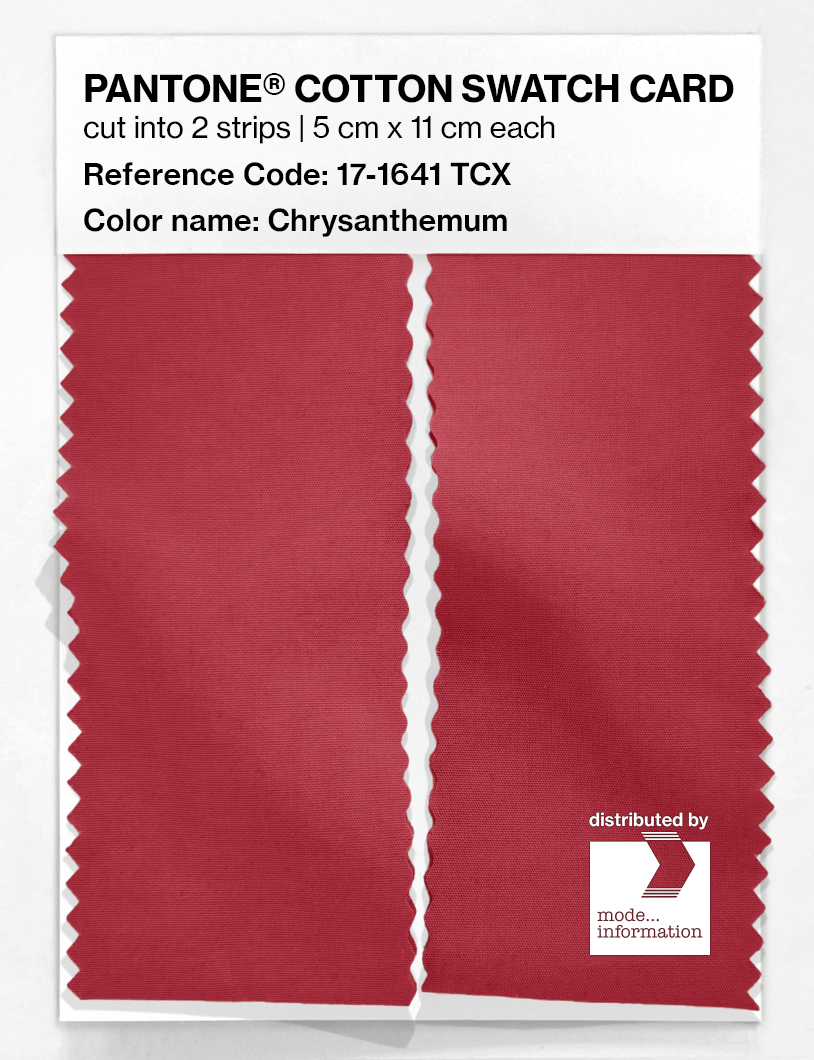 Product image 2 of the product “PANTONE® COTTON SWATCH CARD 17-1641 TCX Chrysanthemum ”
