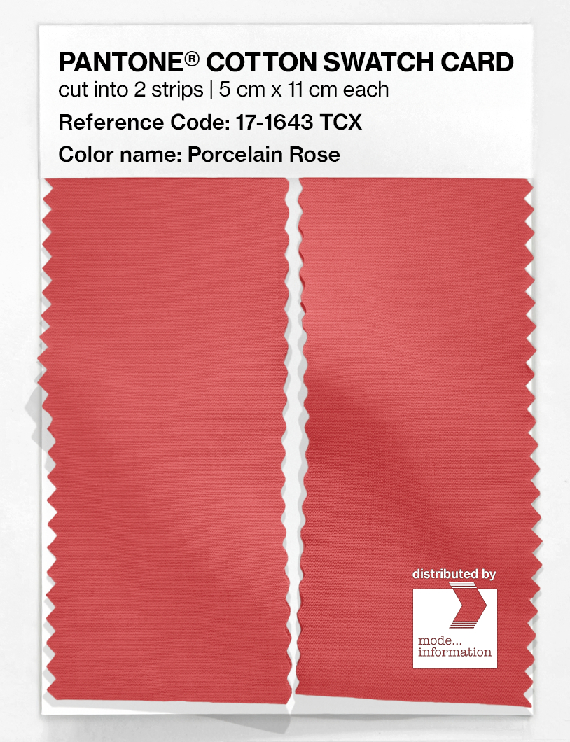 Product image 2 of the product “PANTONE® COTTON SWATCH CARD 17-1643 TCX Porcelain Rose ”