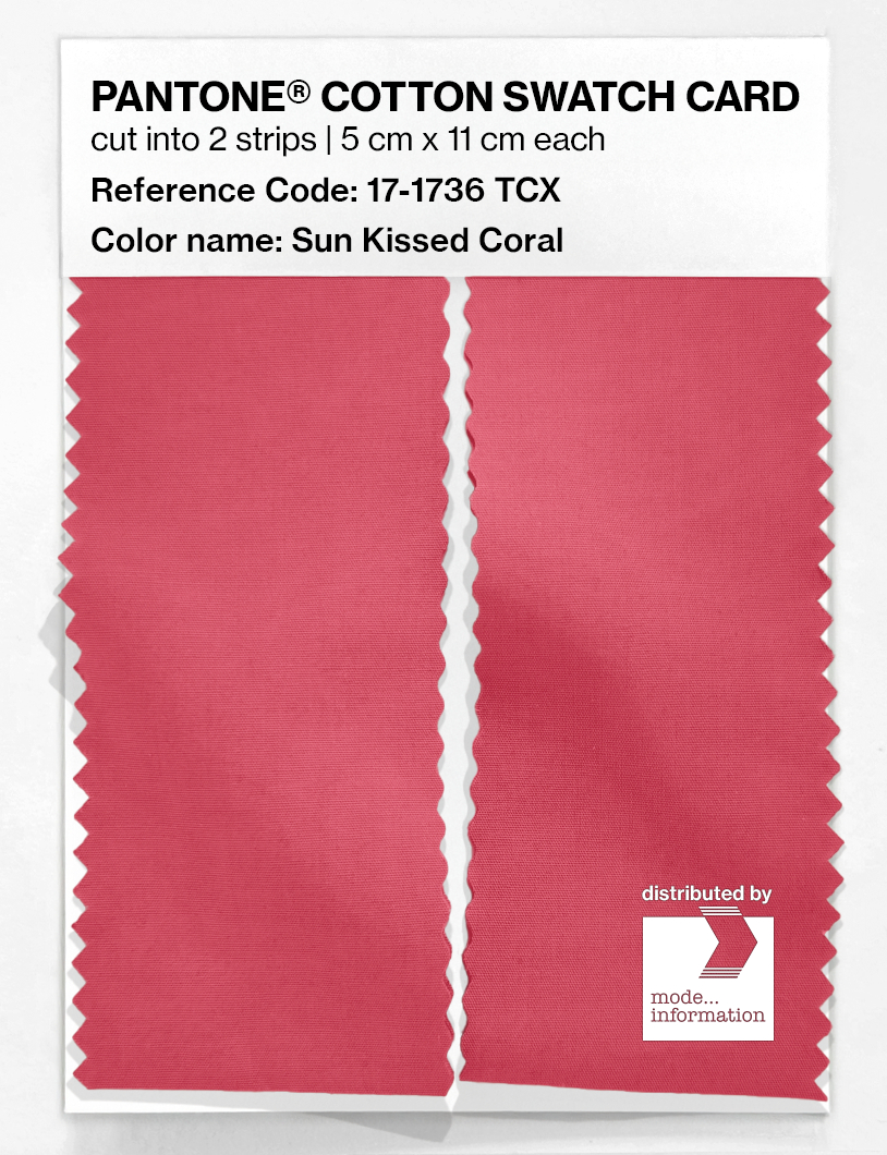Artikelbild 2 des Artikels “PANTONE® COTTON SWATCH CARD 17-1736 TCX Sun Kissed Coral “