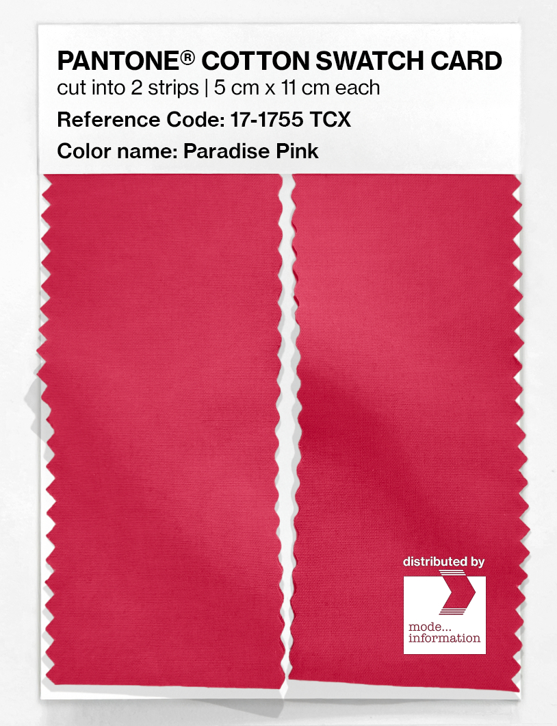 Product image 2 of the product “PANTONE® COTTON SWATCH CARD 17-1755 TCX Paradise Pink ”