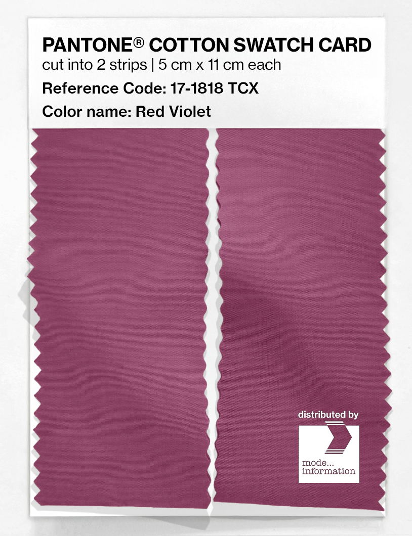 Product image 2 of the product “PANTONE® COTTON SWATCH CARD 17-1818 TCX Red Violet ”