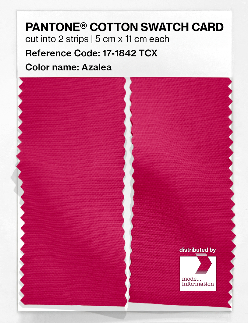 Product image 2 of the product “PANTONE® COTTON SWATCH CARD 17-1842 TCX Azalea ”