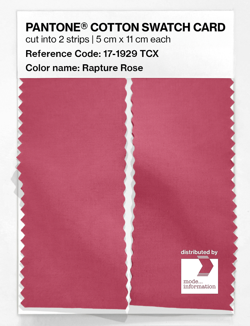 Product image 2 of the product “PANTONE® COTTON SWATCH CARD 17-1929 TCX Rapture Rose ”
