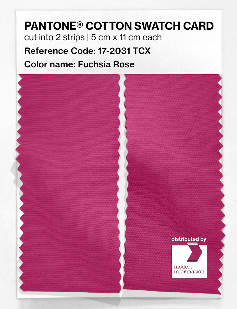 Product image 2 of the product “PANTONE® COTTON SWATCH CARD 17-2031 TCX Fuchsia Rose ”