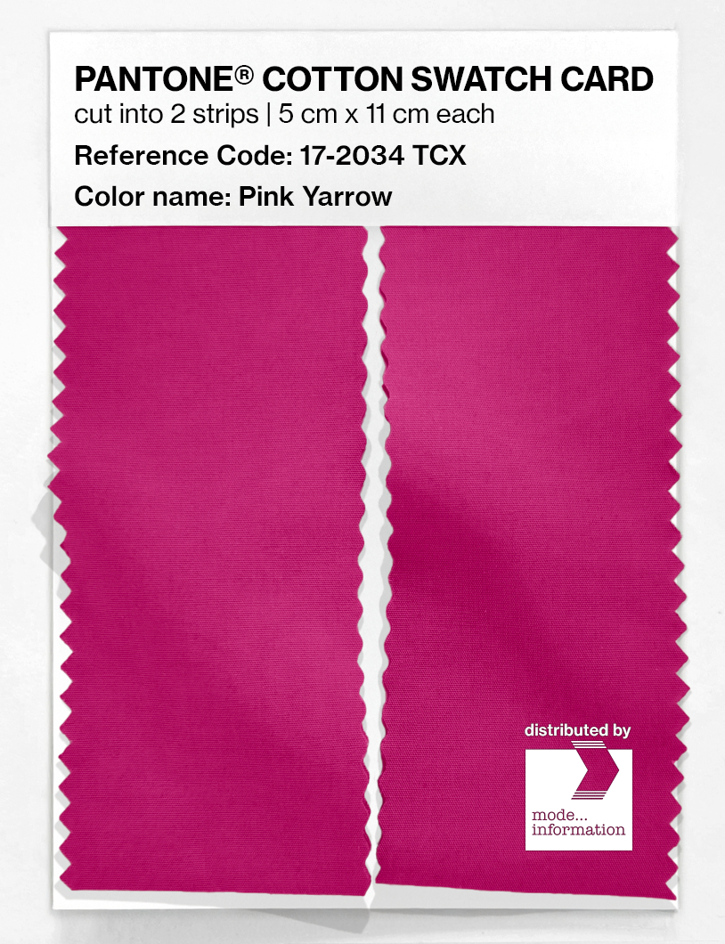 Product image 2 of the product “PANTONE® COTTON SWATCH CARD 17-2034 TCX Pink Yarrow ”