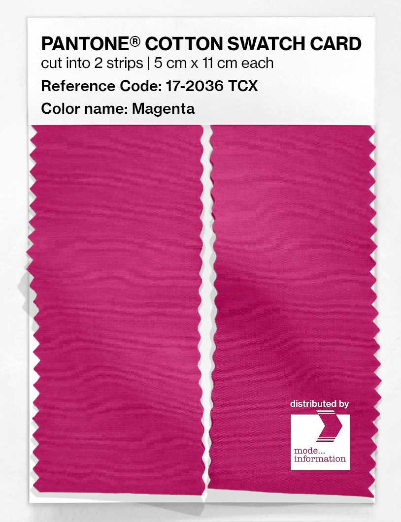 Product image 2 of the product “PANTONE® COTTON SWATCH CARD 17-2036 TCX Magenta ”