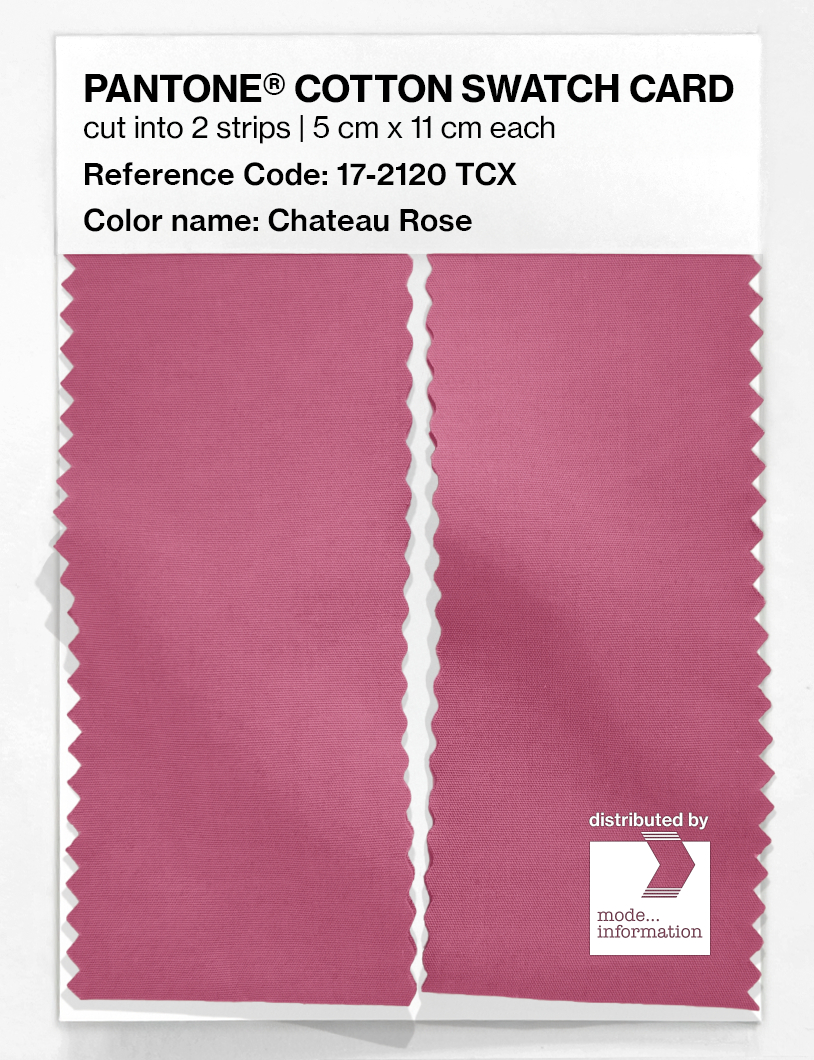 Product image 2 of the product “PANTONE® COTTON SWATCH CARD 17-2120 TCX Chateau Rose ”