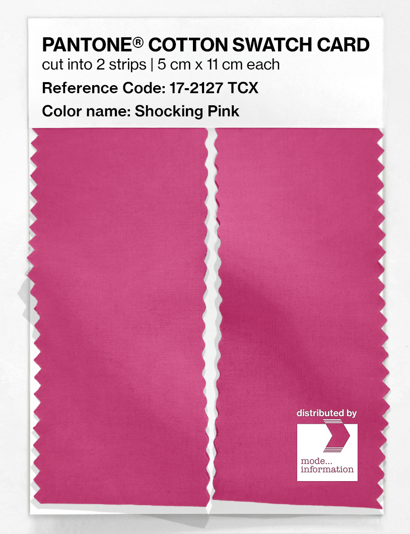 Product image 2 of the product “PANTONE® COTTON SWATCH CARD 17-2127 TCX Shocking Pink ”