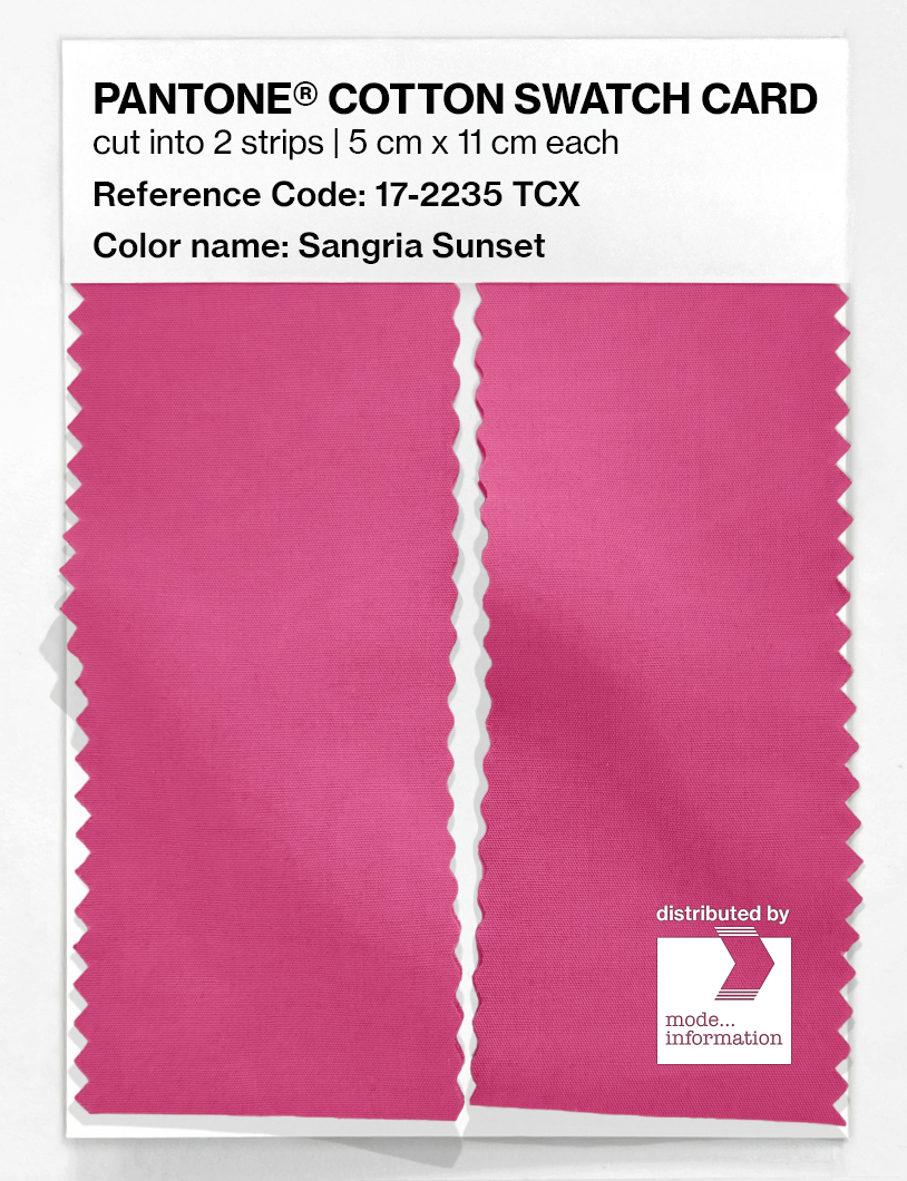 Artikelbild 2 des Artikels “PANTONE® COTTON SWATCH CARD 17-2235 TCX Sangria Sunset “