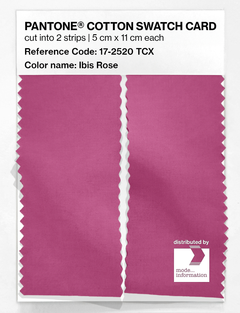 Product image 2 of the product “PANTONE® COTTON SWATCH CARD 17-2520 TCX Ibis Rose ”