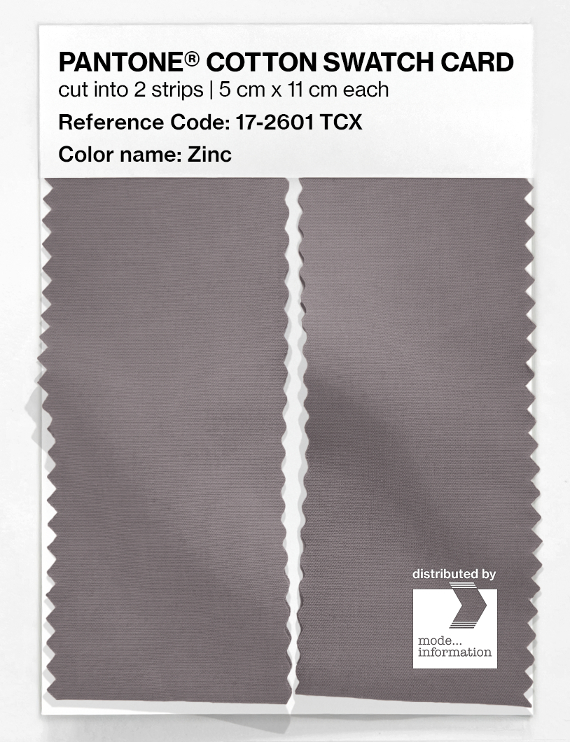 Product image 2 of the product “PANTONE® COTTON SWATCH CARD 17-2601 TCX Zinc ”
