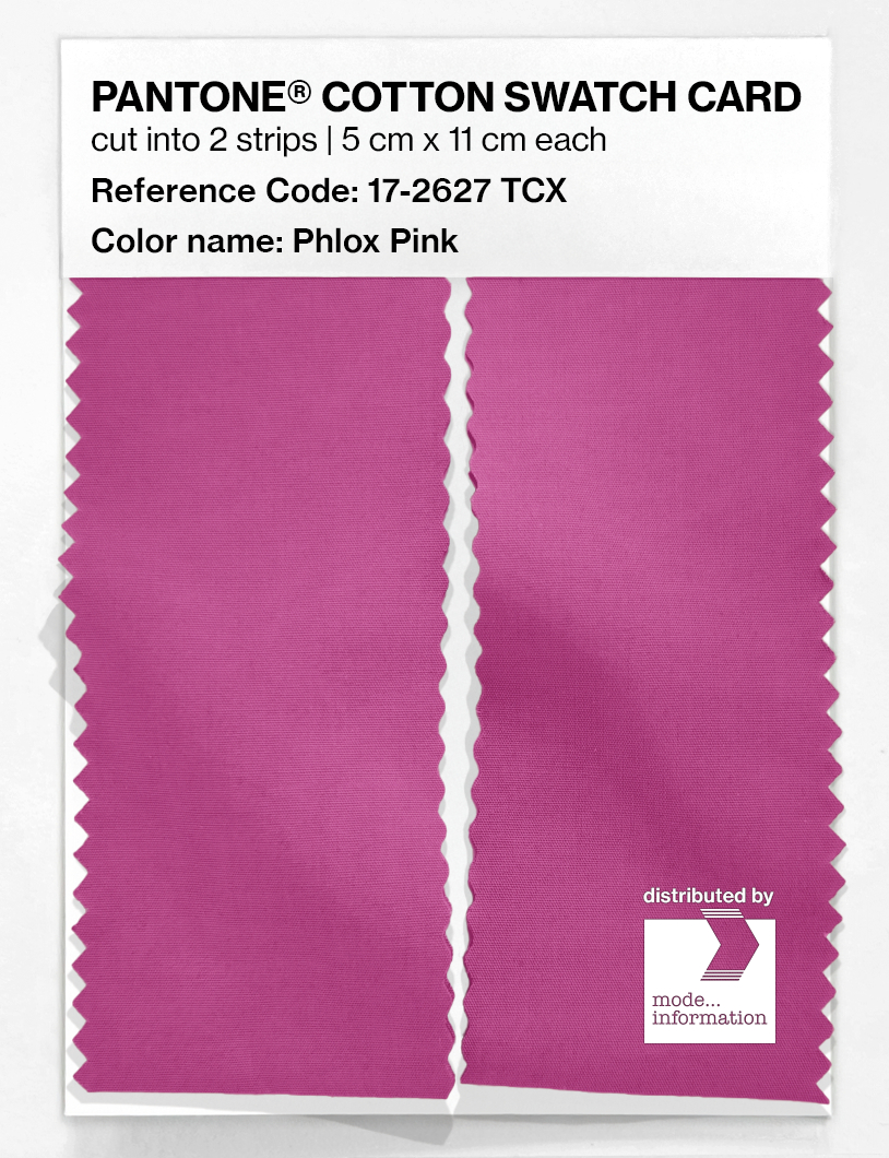 Product image 2 of the product “PANTONE® COTTON SWATCH CARD 17-2627 TCX Phlox Pink ”