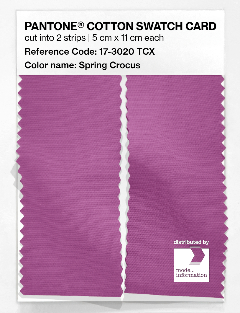 Product image 2 of the product “PANTONE® COTTON SWATCH CARD 17-3020 TCX Spring Crocus ”