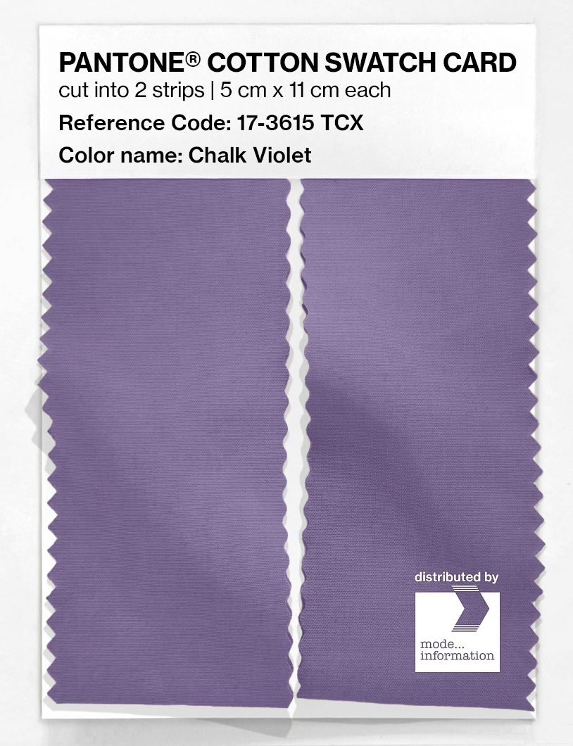 Product image 2 of the product “PANTONE® COTTON SWATCH CARD 17-3615 TCX Chalk Violet ”
