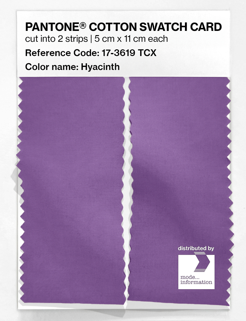Product image 2 of the product “PANTONE® COTTON SWATCH CARD 17-3619 TCX Hyacinth ”