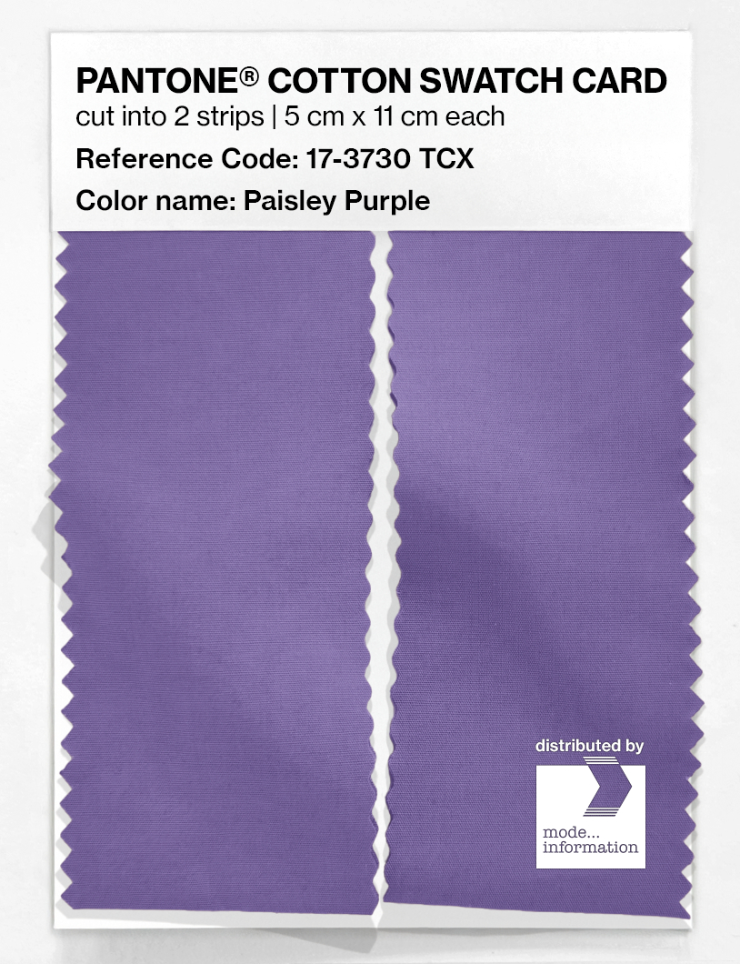 Product image 2 of the product “PANTONE® COTTON SWATCH CARD 17-3730 TCX Paisley Purple ”