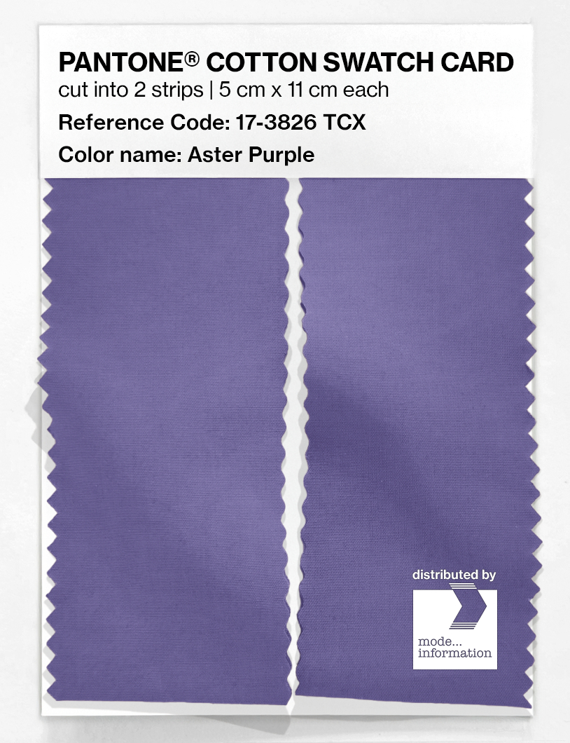 Product image 2 of the product “PANTONE® COTTON SWATCH CARD 17-3826 TCX Aster Purple ”