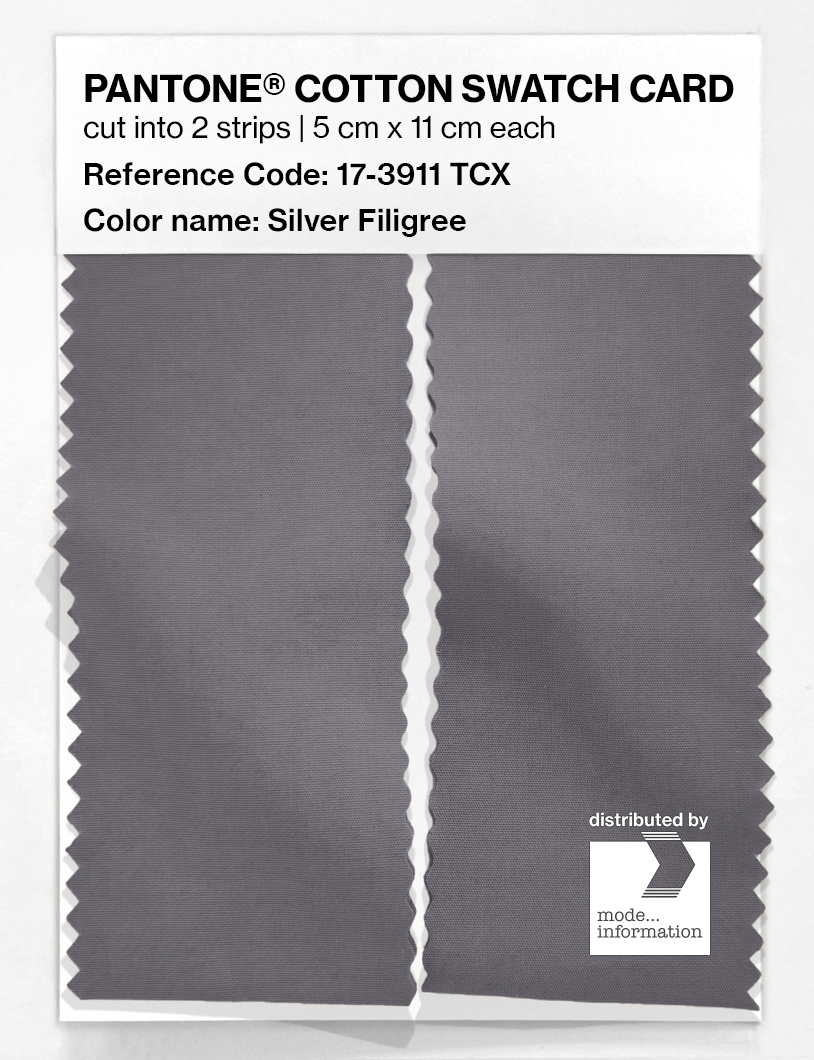 Product image 2 of the product “PANTONE® COTTON SWATCH CARD 17-3911 TCX Silver Filigree ”